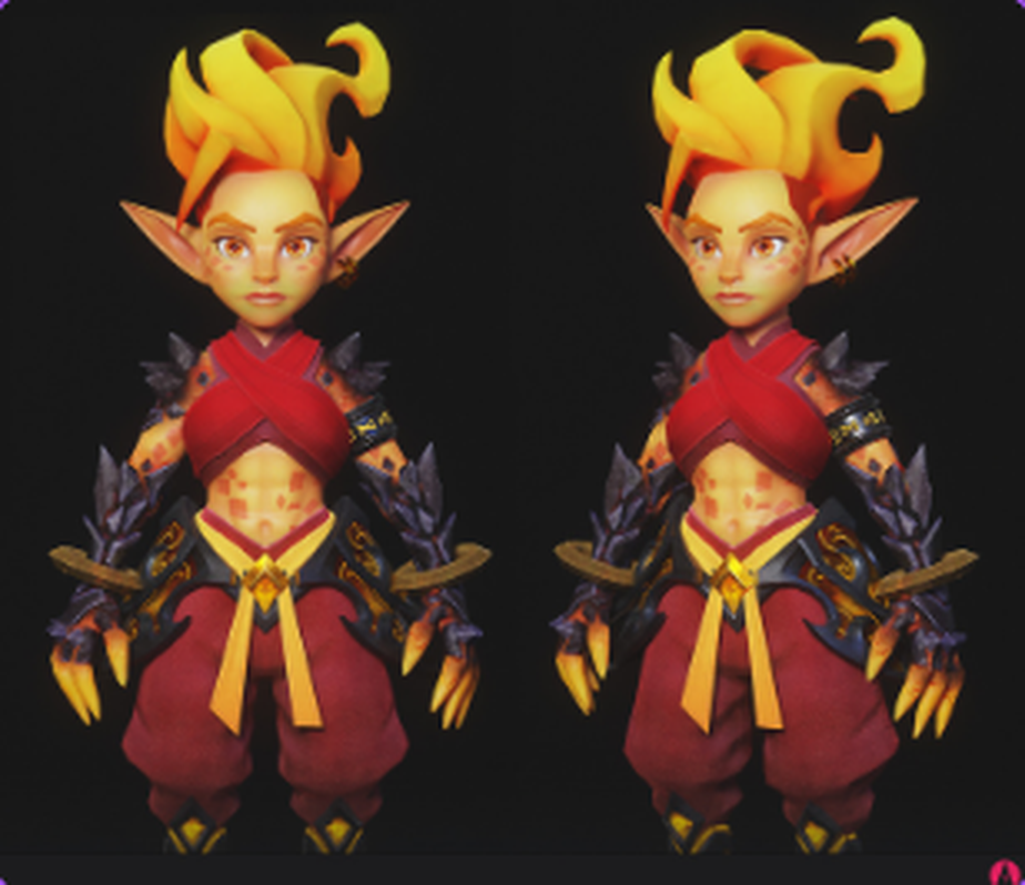 Personnage stylisé AAA game ready vue de face